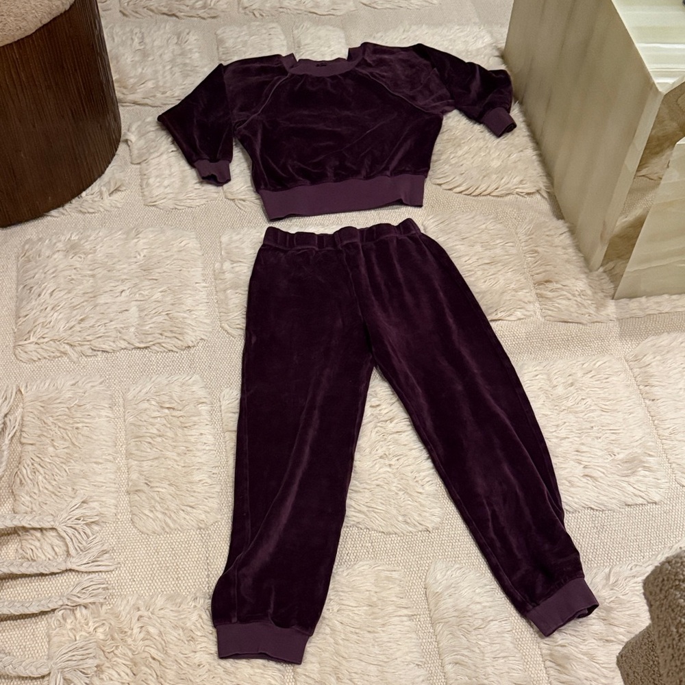 Suzie Kondi Plum Velour Two-Piece Set